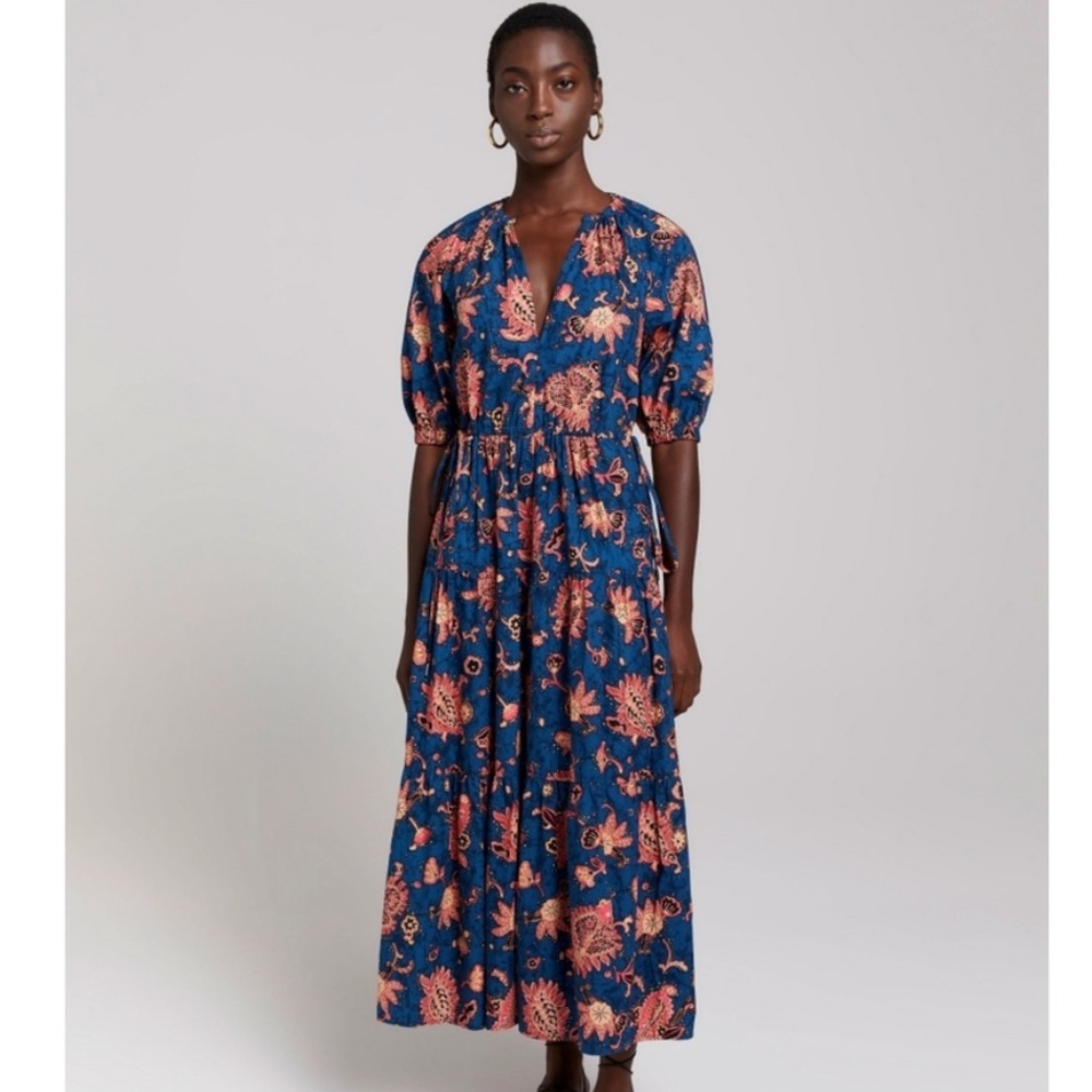 A.L.C. Mischa Tiered Floral-Print Maxi Dress